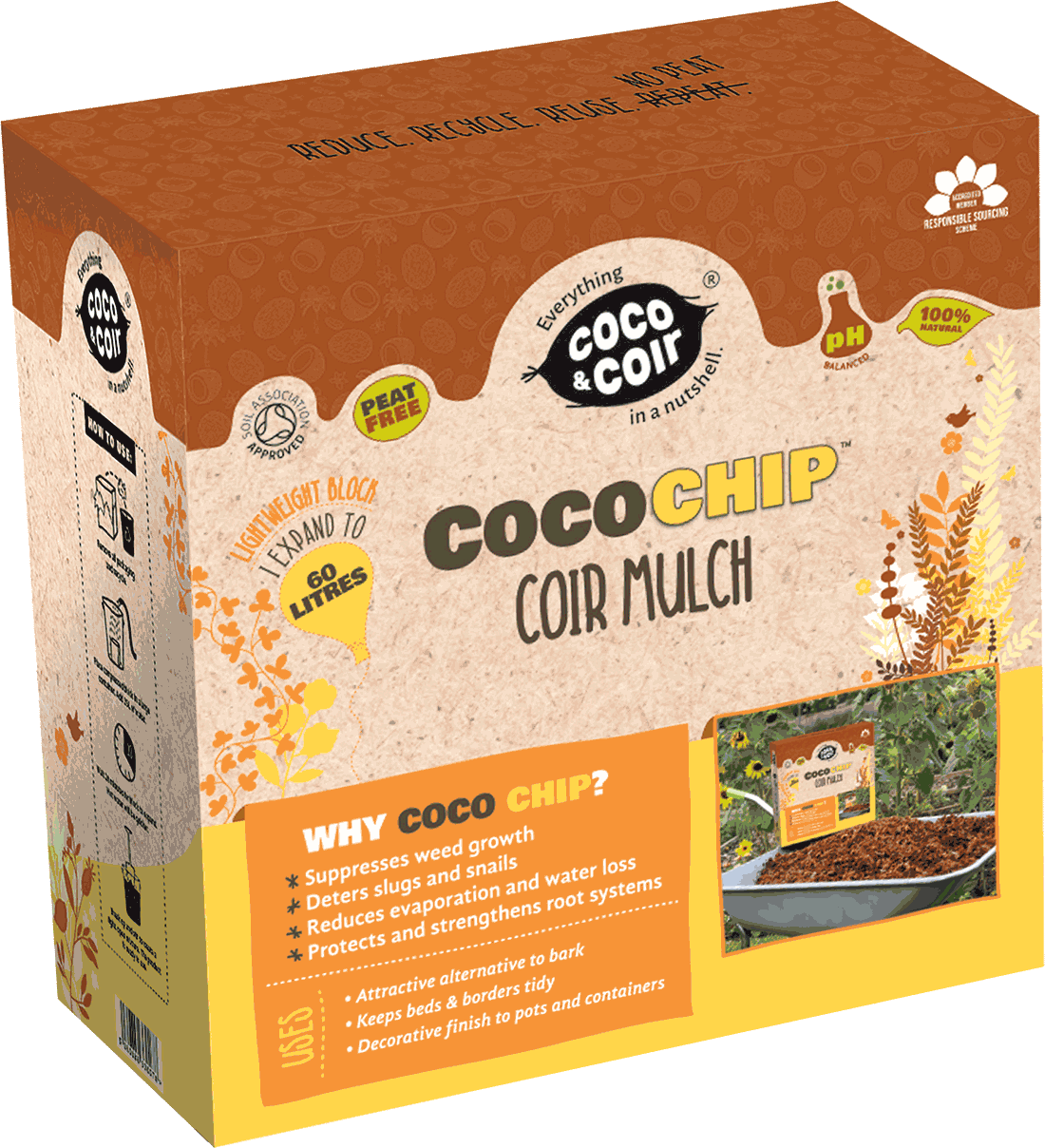 Coir Mulch Coco Chip 60L Coir Products. Bulk Coir. Growing Media